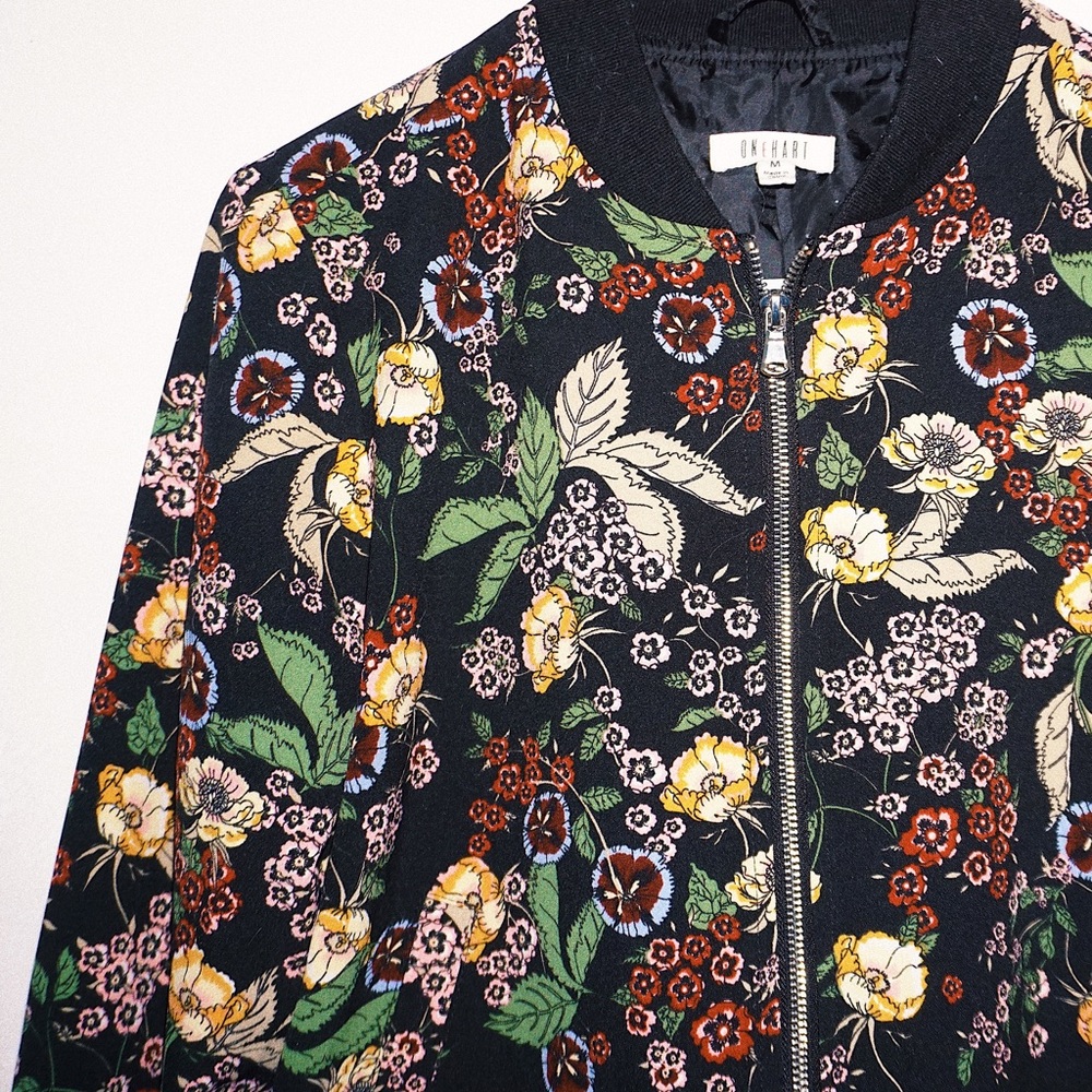 Flower printer bomber jacket - Picture 2 of 8